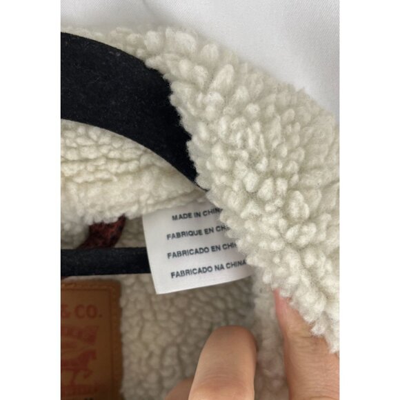 Levis NWT Plaid Sherpa-Lined Snap Jacket Men's Size M - Picture 4 of 13